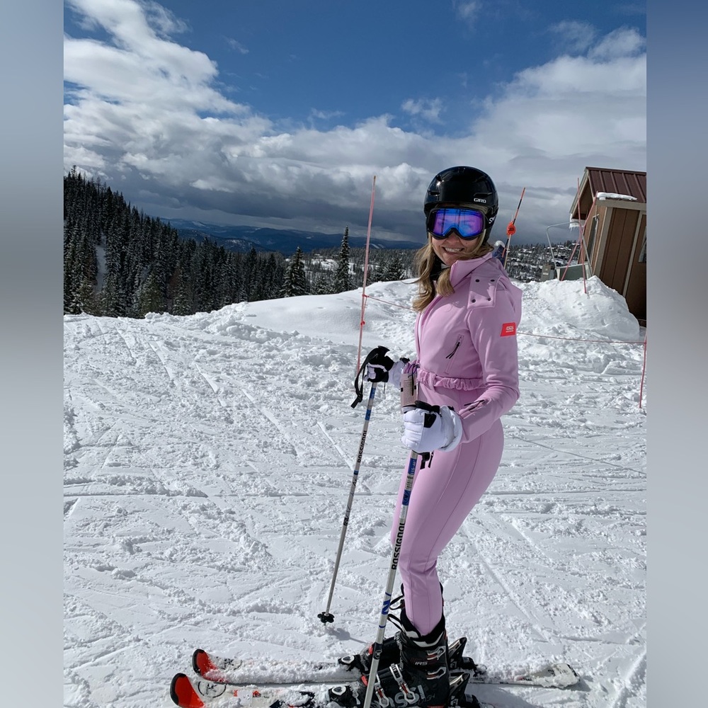 ASOS 4505 Ski Fitted Belted Ski Suit with Hood